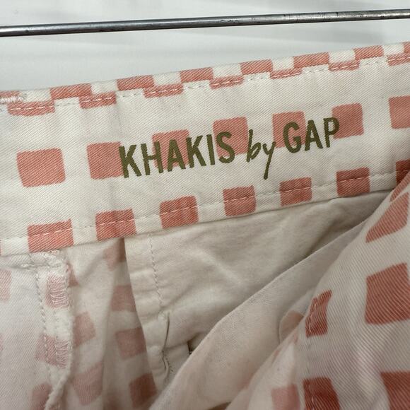 Gap Chino Shorts Women Size 8 Sunkissed Squares Cotton 3.5" Inseam - Picture 5 of 7